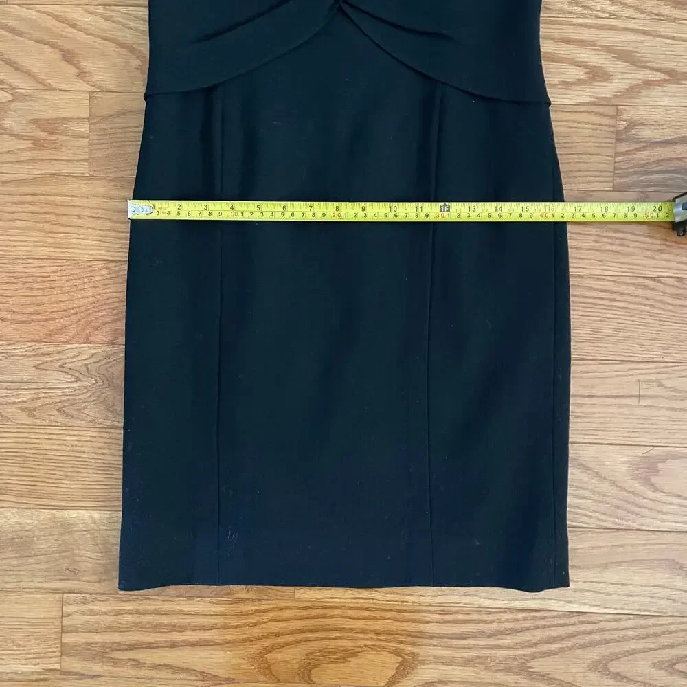 Tory Burch Patrice Sheath Dress Black Twist Front Womens Size 4 Work Cocktail